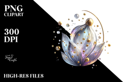 Abstract Snowdrop Watercolor Splash PNG Product Image 2