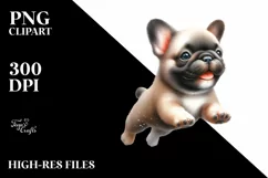 dancing Baby Bear in Watercolor PNG Product Image 3