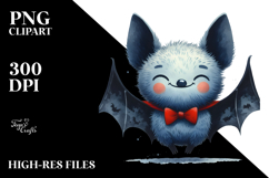 Washed Watercolor Funny Bat PNG Product Image 2