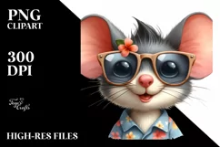 Funny Mouse Portrait Clipart PNG Product Image 1