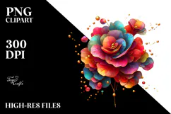 Colorful Shiny Begonia PNG Product Image 2