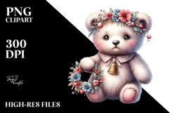 Adorned Baby Bear in Watercolor Product Image 2