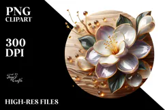 Abstract Glossy Gardenia Transparent PNG Product Image 2