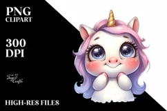 Expressive Unicorn with Large Goofy Smile PNG Product Image 1