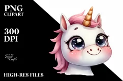 Expressive Unicorn with Large Goofy Smile PNG Product Image 1