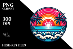 Retro Rainbow Sunset Tumbler Product Image 2
