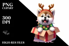 Extremely Expressive Baby Akita PNG Product Image 1