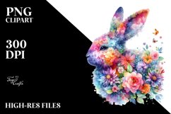 Vibrant Bunny Abstract Watercolor Product Image 3