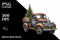 Vintage Pickup Truck Sublimation Clipart Product Image 3