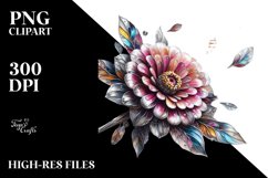 Zinnia Abstract | Sublimation Clipart Product Image 1