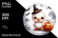 Cute Baby Swan, Halloween Theme, PNG Product Image 1