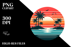 Retro Tropical Island Sunset Product Image 2