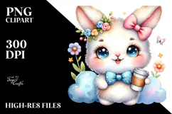 Baby Rabbit Coffee Cup PNG Product Image 2