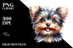 Watercolor Baby Yorkshire Terrier PNG Product Image 2