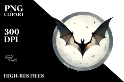 Simple BAT Digital Painting, PNG Product Image 2