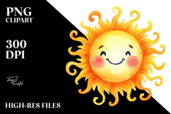 Very Simple Smiling Sun, High-Res PNG Product Image 2