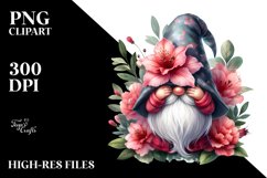 Gnome with Azalea PNG Product Image 2