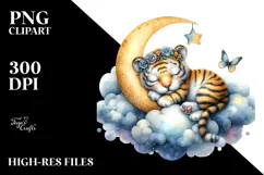 Adorable Baby Tiger Whimsical PNG Product Image 2