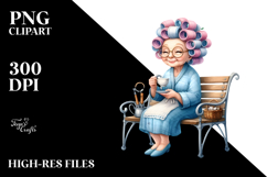 Old Lady Tea Cup Bench Product Image 2