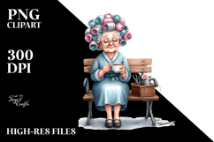 Old Lady Tea Cup Bench Product Image 2