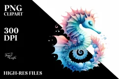 Sea Horse Sublimation Clipart Product Image 1