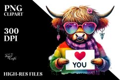 Colorful Heart Sunglasses Art PNG Product Image 2