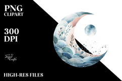 Simple Half Moon, Transparent PNG Product Image 2