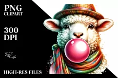 Vibrant Lamb High Detail Watercolor Product Image 1