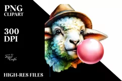 Vibrant Lamb High Detail Watercolor Product Image 1
