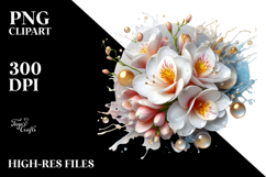 Abstract Freesia with Glossy Finish, Artistic PNG Product Image 2