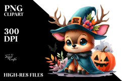 Vibrant Cute Elk Halloween PNG Product Image 2