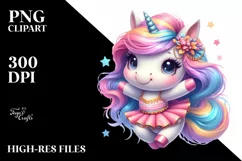 Cute Baby Unicorn Jive Dancer PNG Product Image 1