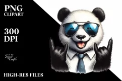 Funny Cute Panda Portrait Rocker Sign Product Image 1