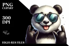 Funny Cute Panda Portrait Rocker Sign Product Image 1