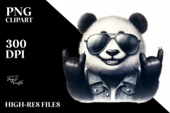 Funny Cute Panda Portrait Rocker Sign Product Image 3