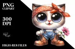 Watercolor Cat Standing Up Human Like, Transparent PNG Product Image 3