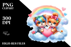 Cute Yorkshire Terrier with Rainbow, Transparent PNG Product Image 2