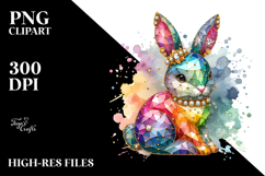 Colorful Bunny Diamonds PNG Product Image 2