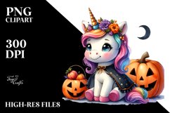 Cute Halloween Unicorn | Clipart Product Image 3