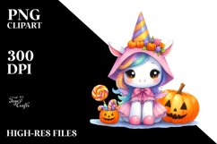 Cute Halloween Unicorn | Clipart Product Image 3