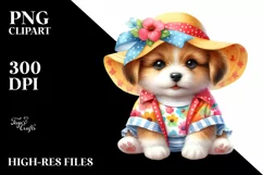 Colorful Cute Baby Puppy Dressed | Clipart Product Image 3