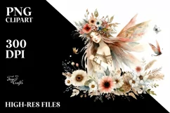 Washed Boho Fairy | Sublimation | PNG Clipart Product Image 1