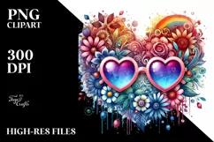 Heart with Sunglasses, PNG Product Image 2