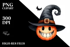 Funny Watercolor Halloween Sticker | Clipart Product Image 3