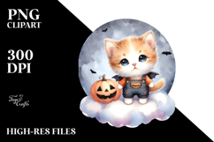 Cute Baby Kitten, Halloween Theme, PNG Product Image 2
