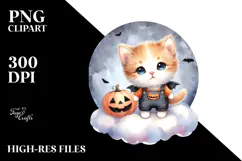 Cute Baby Kitten, Halloween Theme, PNG Product Image 2