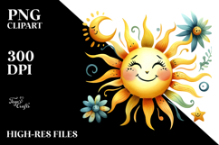 Vibrant Baby Sun Art Clipart Product Image 2