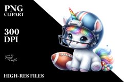 Cute Baby Unicorn Football | Sublimation | Clipart Product Image 3