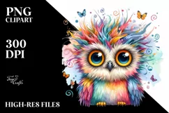 Cute Baby Owl Eyes | Sublimation Clipart Product Image 1