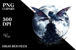 Gothic Fairy Moon PNG Product Image 2